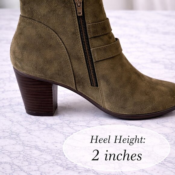 Rialto Olive Double-Buckle Ankle Boots - Picture 3 of 7